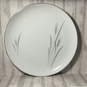 Platinum Wheat Fine China 3 10.25”Elegant White Dinner Plates with Wheat Design